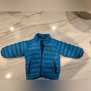 Blue Patagonia down puffer
